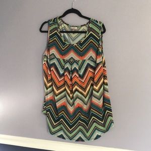 Roz & Ali multicolored sleeveless top